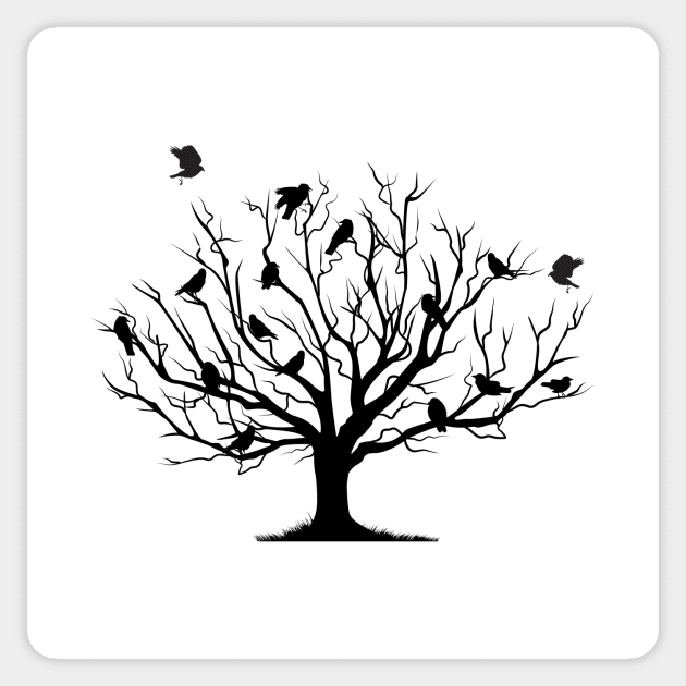 Crow Tree Sticker by SWON Design